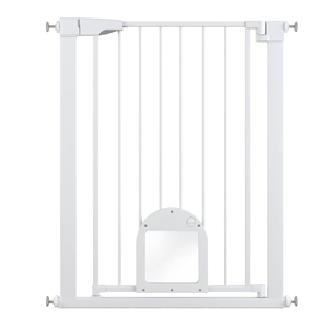 Innovativo cancello retrattile per animali domestici regolabile con una sola mano 35 "alto X 59" largo doppio bloccaggio piccoli animali - Product Image 1