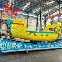 Jeux de carnaval, manèges de parc d'attractions, Crazy Flying Ship, Spaceship, Speeding Pirate Ship sur rail