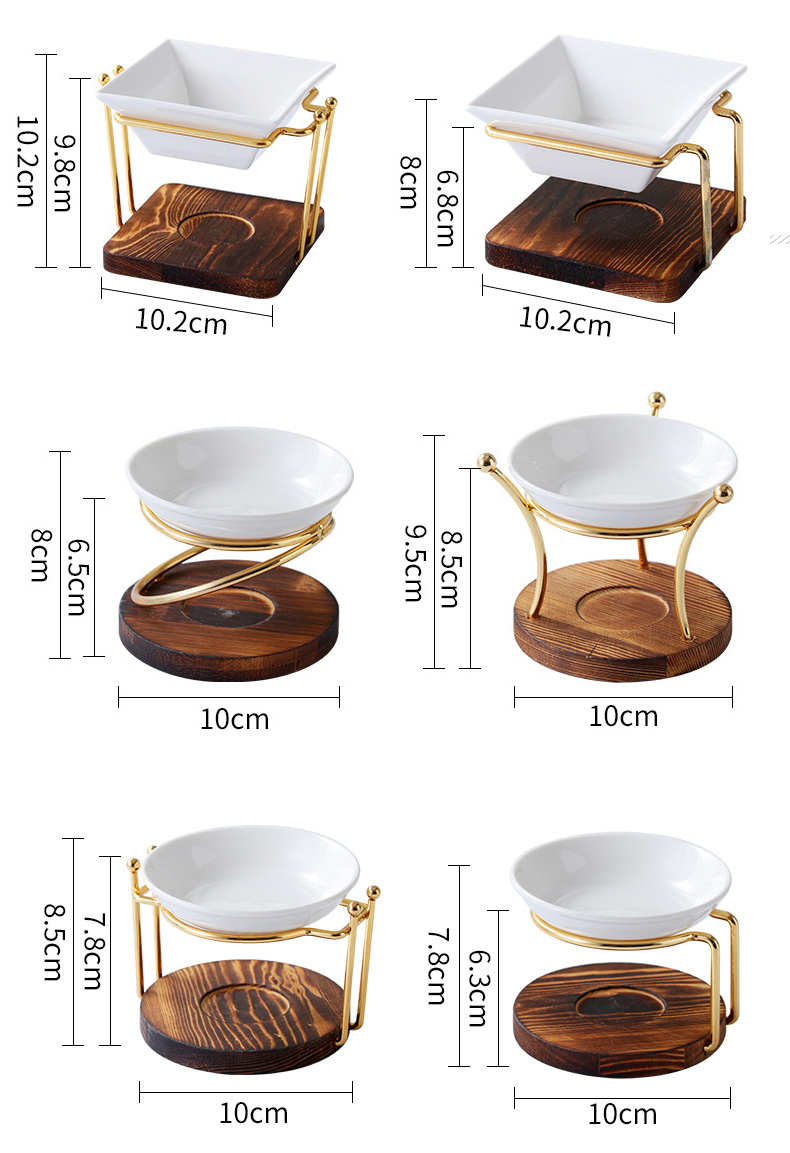 Bol Et Plateau Chauffe-Bougie Verre Rond Transparent - 2 Pièces Pour Diffuseur Huiles Essentielles Et Cire Parfumée - Design Élégant