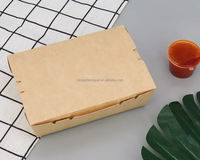 Offre Spéciale – Emballage alimentaire jetable personnalisé en kraft mat avec fentes, conception à charnière, pour sushis et sucre, idéal pour la restauration à emporter
