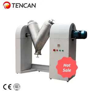 Tencan Manufacturers V Mixer Powder Mixing Machine Digital 20L V Type Mini Lab Dry Powder Granule Mixer Mixi For Sale