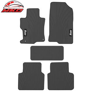 Tapis de sol en Latex pour Honda Accord 2008 – 2012, tapis noirs toutes saisons, 5 pièces, Style IKON, imperméables - Product Image 1