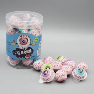 Vente en gros Bonbons aigres en-cas halal Bonbons gommeux 3D pour globe oculaire en vrac Bonbons personnalisés à mâcher pour globe oculaire