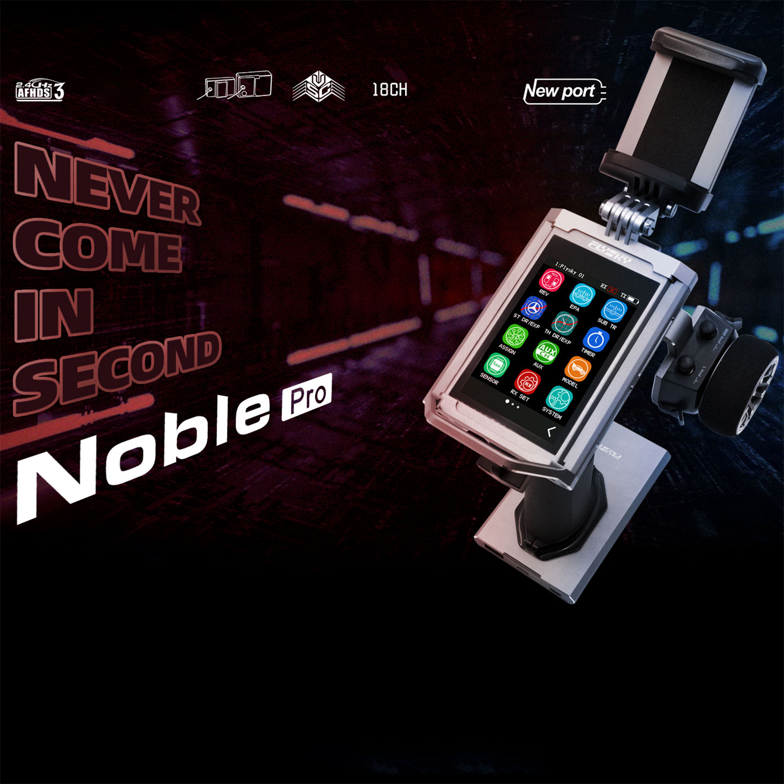 FLYSKY NB4 PRO 2.4G 18CH RC Car Radio Transmitter & Receiver