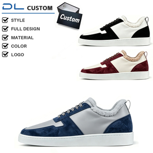 Chaussures de marche décontractées légères <span class=keywords><strong>en</strong></span> <span class=keywords><strong>toile</strong></span> suédée personnalisées, avec semelle Vibram <span class=keywords><strong>en</strong></span> maille respirante et doublure polaire, style chunky, OEM - Product Image 1