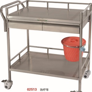 รถเข็นอุปกรณ์การแพทย์สแตนเลสแบบใหม่ รุ่น Tower Treatment Cart ขนาด 800x450x800/80 มม. - Product Image 3