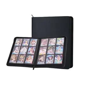 Premium 360 Pockets Custom 9 PU Leather Trading Card Binder Photo Album for Secure Storage of Cards and Photos