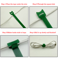 Attaches pour plantes réutilisables avec logo personnalisé, attaches auto-adhésives à boucles et crochets
