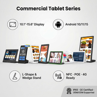 Tablet Android NFC POE en Forma de L de 10.1 Pulgadas RK3576S, 4+32GB, 16:10, Android 14, Pantalla Táctil de 10 Puntos, Tablet Comercial