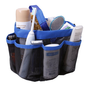 Neceser de malla colgante, organizador de almacenamiento, azul, negro, plegable, para uso en el baño y viajes - Product Image 1