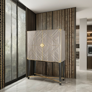 Custom Stylish Wine <b>Storage</b> Luxury Home Furniture <b>Cabinet</b> Modern Cellar with Stainless Steel Ar007 Stylish Wine <b>Storage</b> Home - Product Image 3