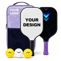 Raquette de pickleball Caston OEM pour Pro V, 14 mm/16 mm, surface texturée en fibre de carbone, certifiée USAPA UPA-A, contrôle professionnel