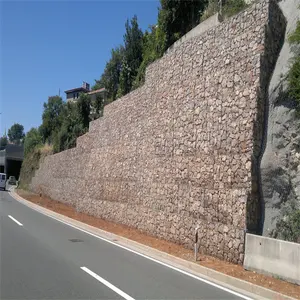 سلة التراب الحجرية عالية الجودة المجلفن جدران الاحتفاظ