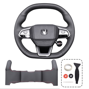 Accessoires <span class=keywords><strong>de</strong></span> voiture, décoration intérieure, <span class=keywords><strong>housse</strong></span> <span class=keywords><strong>de</strong></span> <span class=keywords><strong>volant</strong></span> en cuir cousue à la main pour Changan Univ 2026 - Product Image 1