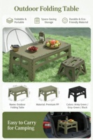 Table portable robuste multi-tailles avec options standard, longues et hautes disponibles, idéale pour les pique-niques, la pêche et les événements en plein air