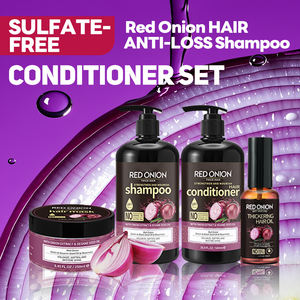 Органический травяной набор для ухода за волосами от перхоти, унисекс, КРАСНЫЙ ЛУКОВЫЙ шампунь для восстановления выпадения волос, разглаживающий питательный - Product Image 2
