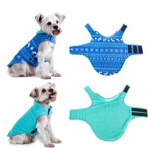 Omkeerbare Klassieke Kerst Hond Warm Winter Jas Polar Fleece Hond Uitloper Kleding Verstelbare Vrij Fleece Hond Jas