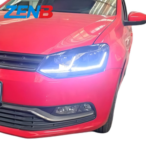 Conjunto de Faros LED para Volkswagen <span class=keywords><strong>Polo</strong></span> 6R <span class=keywords><strong>6C</strong></span> 2011-2018, Forma de L Doble, DRL, Señal de Giro Secuencial - Product Image 1