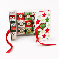 Boîte de calendrier de l'avent de Noël personnalisée, style ruban, boîtes cadeaux rigides de luxe pour la veille de Noël, en vente