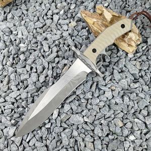 มีด Stallone Ramb3 MK9 LS047 ด้ามจับ G10 คุณภาพสูง ผลิตจากเหล็กกล้าไร้สนิม ความยาวรวม 165 มม. สำหรับกิจกรรมกลางแจ้งอเนกประสงค์ DIY OEM - Product Image 1
