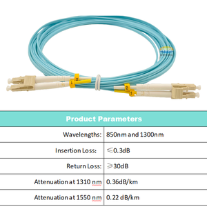 <span class=keywords><strong>Cable</strong></span> de conexión de fibra <span class=keywords><strong>LC</strong></span> a <span class=keywords><strong>LC</strong></span> personalizado OM3/OM4 Opciones de longitud: 0,2 m-100m, dúplex multimodo de 10GB para centros de datos - Product Image 3