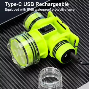 Linterna Frontal de Buceo Recargable Tipo C de 5 Lámparas con Pantalla Digital para Mostrar el Nivel de Batería, Linterna Subacuática - Product Image 3