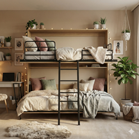 Lit superposé invisible pour petits appartements, lit mural double multifonctionnel, lit pliant Murphy pour enfants