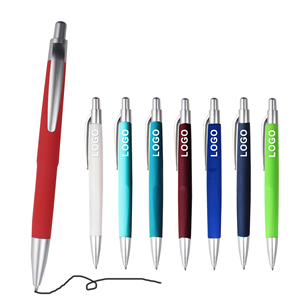 Stylo bille personnalisé en caoutchouc pour hôtel, style sportif, pointe de 1,0 mm, logo personnalisé imprimé pour bureau et école - Product Image 1