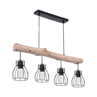 Rétro Chic Intérieur Chic Lustre Pendentif Lumière Moyen Sizer Faisceau En Bois Plafond Spot Grille Pendentif Lumière pour Salle À Manger Utilisation