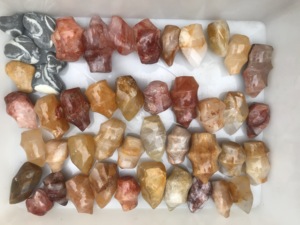 Flamme de quartz hématite, cristal rouge et jaune naturel, flamme dorée, vente en gros, 1 pièce - Product Image 3