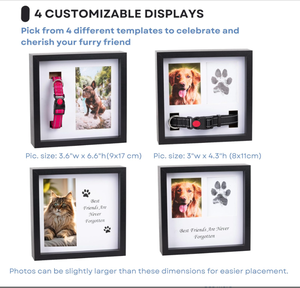 Solid Wood Pet Memorial Photo Frame Handmade Engraved Custom Pet Portrait Frame for Dog Cat <strong>Remembrance</strong> <strong>Gift</strong> - Product Image 2