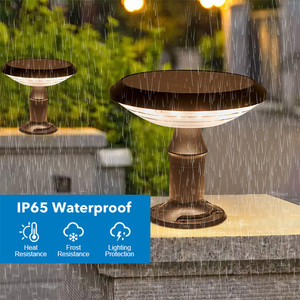 5W Modern Garden LED Pillar Lamp IP65 Waterproof Outdoor Solar Powered Main Gate Door Light Villa Courtyard Post Pillar Fence - Product Image 6