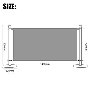 Toptan gelişmiş açık Cafe kalabalık kontrol çit krom payanda bariyer barikat kapak afiş standları - Product Image 2