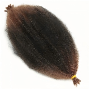เครื่องถัก<span class=keywords><strong>ผม</strong></span>โครเชต์แบบแอฟริกัน วิกผมแบบถักเป็นเส้นคู่ ถักแบบ Caterpillar  ทรง Afro Kinky <span class=keywords><strong>ผม</strong></span>หยิกยาวปานกลาง ทนความร้อนสูง - Product Image 3