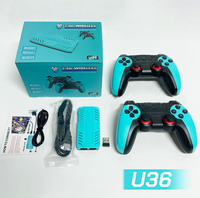 Manette de jeu U36 2,4 GHz, prise en charge de 128 Go, plus de 50 000 jeux, 40 émulateurs, moteur de vibration double 4K, manette de jeu sans fil pour jeux TV à domicile