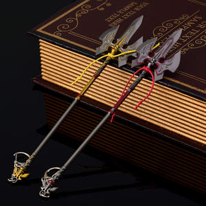 De Legende Van <span class=keywords><strong>Zelda</strong></span> 22Cm Koninklijke Wacht Speer Metalen Sleutelhanger Kids Speelgoedtas Charme Wapen Model Ambachtelijke Ornament Hanger - Product Image 2