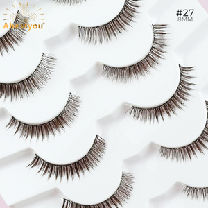 Abestyou - Pestañas Postizas Invisibles Transparentes, 6 Pares, Color Marrón, Sintético, Efecto Visón Natural, Autoadhesivas, Reutilizables, Brillan en la Oscuridad, Cobertura Total - Product Image 3