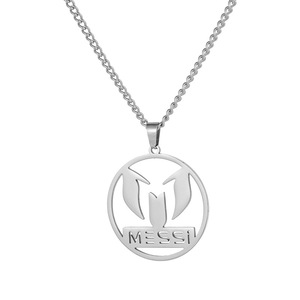Collier pendentif football très populaire, maillot <span class=keywords><strong>de</strong></span> foot champion, collier en acier titane, cadeau souvenir pour les fans - Product Image 6