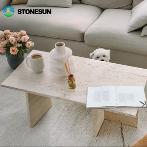 Tavolino da Caffè in Travertino Personalizzato StoneSun per Soggiorno, Sala da Pranzo, Cucina, Casa, Appartamento e Design d'Interni - Product Image 2