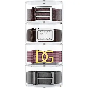 Multi layers acrylic belt organizer acrylic storage holder for belts watches cosmetics