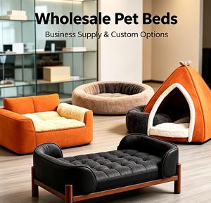 Semi-Enclosed <b>Cat</b> Nest Bed with Handle Warm Plush Lining Waterproof Pet Cave Bed for Small Dogs <b>Cats</b> - Product Image 1
