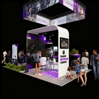 10x10ft 10x20ft 20x20ft réglable exposition de salon commercial publicité personnalisée LOGO stand pour les événements