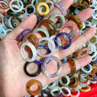 Bagues en Cristal Naturel Mélangé en Gros pour Femmes, Bagues de Guérison en Quartz, Bijoux Tendance, Ornements Cadeaux