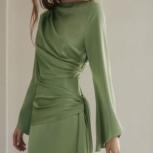 เดรสยาวแฟชั่นหรูหราขายดีรุ่นใหม่ล่าสุด รับผลิตตามสั่งพร้อมปักโลโก้ ผ้าสั่งทำพิเศษ แขนยาว สำหรับงานปาร์ตี้ - Product Image 1