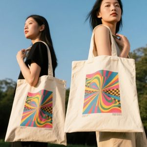 Vente en gros Sac fourre-tout court à longue sangle en sergé de coton avec logo personnalisé Couleurs personnalisées Toutes saisons Sac à provisions décontracté - Product Image 1