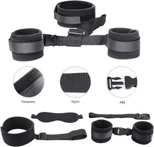 Set di Costrizioni Impermeabili BDSM per Collo e Polsi, Manette Posteriori, Collare, Benda, Imbracatura Regolabile per Giochi SM a Letto - Product Image 5