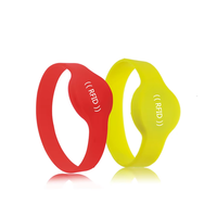 Pulsera de Silicona RFID con Logotipo Personalizado en Relieve, Ajustable, Impermeable, para Niños, Festivales, Control de Acceso, Personalizable, Venta al por Mayor