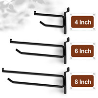 Crochets de suspension noirs en métal pour panneaux perforés, accessoires de quincaillerie de haute qualité pour présentoirs de magasin, au meilleur prix