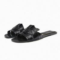 Offre Spéciale simple style dames en caoutchouc fond plat pantoufles plage nue bout ouvert sandales femmes
