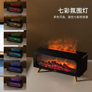 Humidificateur de cheminée simulée YX-2900, flamme 3D, alimenté par USB, lumière ambiante de bureau pour la maison et le bureau - Product Image 4